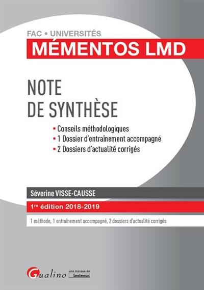 Note de synthèse : 2018-2019