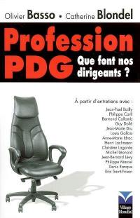 Profession PDG : que font nos dirigeants ? : à partir d'entretiens avec Jean-Paul Bailly, Philippe Carli, Bertrand Collomb, Guy Dollé, Jean-Marie Dru, Louis Gallois, Anne-Marie Idrac, Henri Lachmann, Christine Lagarde, Michel Léonard...