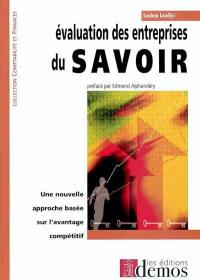 Evaluation des entreprises du savoir : une nouvelle approche basée sur l'avantage compétitif