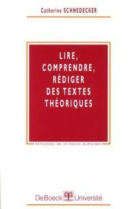 Lire, comprendre, rédiger des textes théoriques