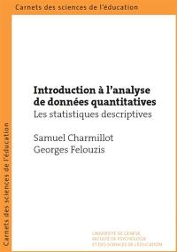 Introduction à l'analyse de données quantitatives : les statistiques descriptives