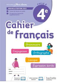 Cahier de français 4e, cycle 4