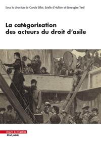 La catégorisation des acteurs du droit d'asile