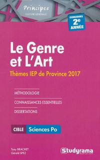 Le genre et l'art : thèmes IEP de province 2017, concours 2e année : cible sciences po