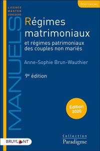 Régimes matrimoniaux et régimes patrimoniaux des couples non mariés : 2022