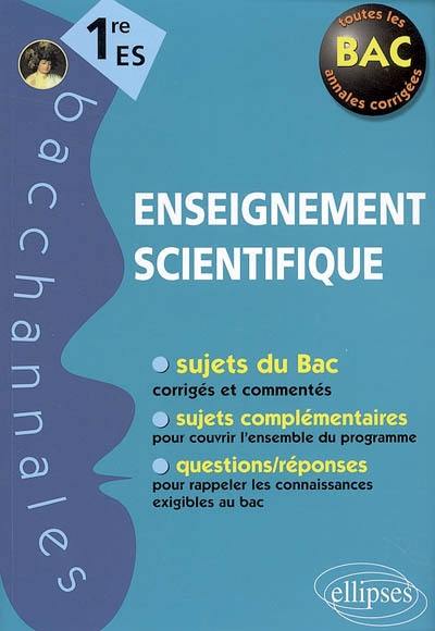 Enseignement scientifique, 1re ES