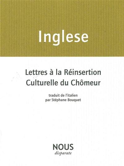 Lettres à la réinsertion culturelle du chômeur. Mes cahiers de poèmes