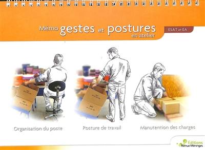 Mémo gestes et postures en atelier : Esat et EA