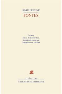 Fontes : poèmes