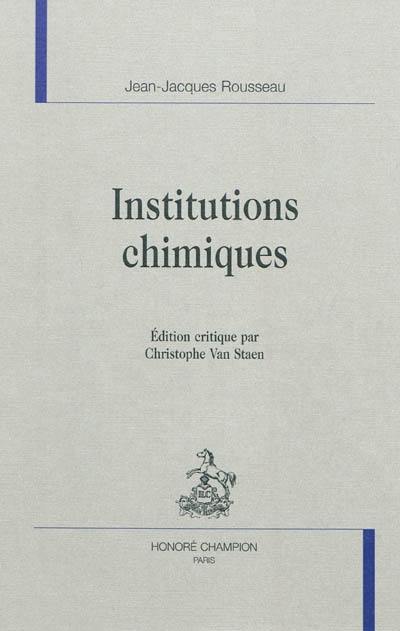 Institutions chimiques