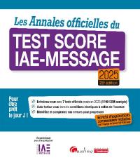 Les annales officielles du test Score IAE-Message 2025