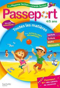 Passeport de la moyenne section à la grande section, 4-5 ans : toutes les matières