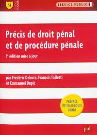 Précis de droit pénal et de procédure pénale