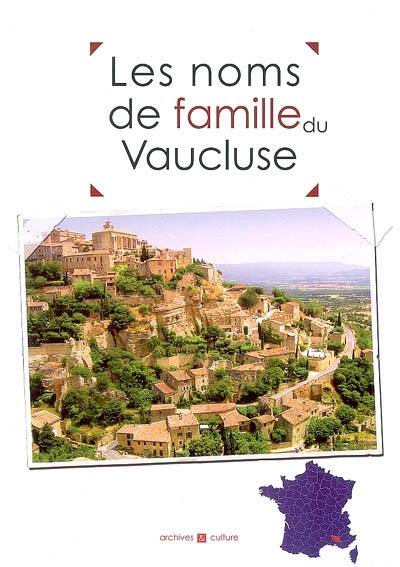 Les noms de famille du Vaucluse