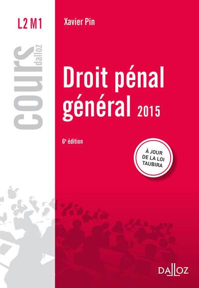 Droit pénal général : 2015 Droit pénal général : 2015