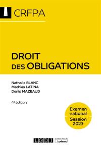 Droit des obligations : examen national, session 2023