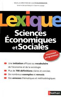 Lexique de sciences économiques et sociales