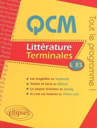 QCM littérature, terminales L, ES : tout le programme !