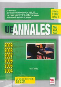 UE Annales QCM : 2009, 2008, 2007, 2006, 2005, 2004 : dernier tour DFASM 3