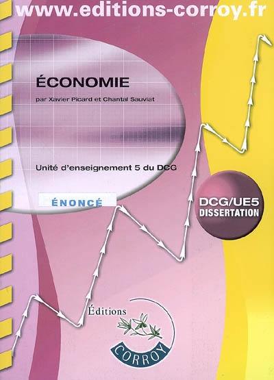 Economie : unité d'enseignement 5 du DCG : énoncé