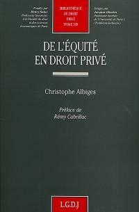 De l'équité en droit privé