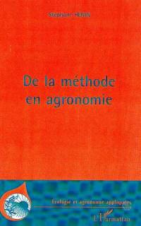 De la méthode en agronomie