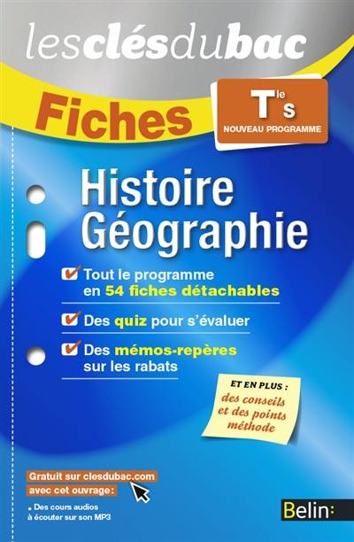 Histoire géographie terminale S : nouveau programme