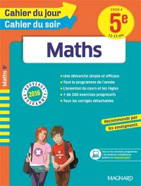 Maths 5e, cycle 4, 12-13 ans : nouveaux programmes 2016