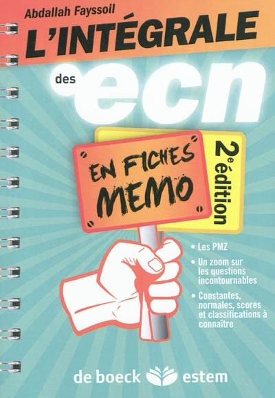 L'intégrale des ECN en fiches mémo