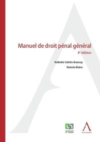 Manuel de droit pénal général