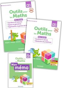 Outils pour les maths CE1 par domaine : 2 fichiers (nombre et calculs & géométrie) + mémo