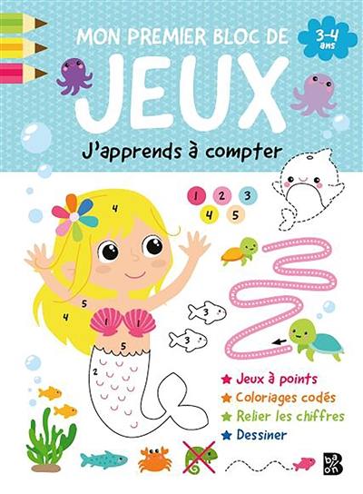 J'apprends à compter : mon premier bloc de jeux 3-4 ans