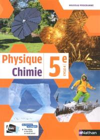 Physique chimie 5e, cycle 4 : nouveau programme