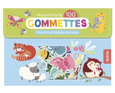 Parents et bébés animaux : ma pochette de 100 gommettes