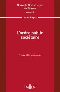 L'ordre public sociétaire