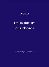 De la nature des choses