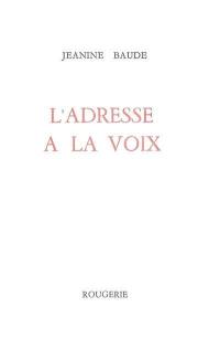 L'adresse à la voix