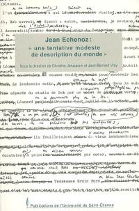 Jean Echenoz, une tentative modeste de description du monde