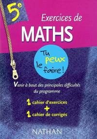 Exercies de maths, 5e