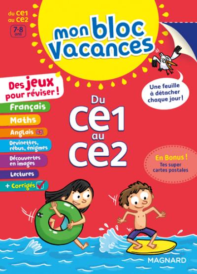 Mon bloc vacances : du CE1 au CE2, 7-8 ans